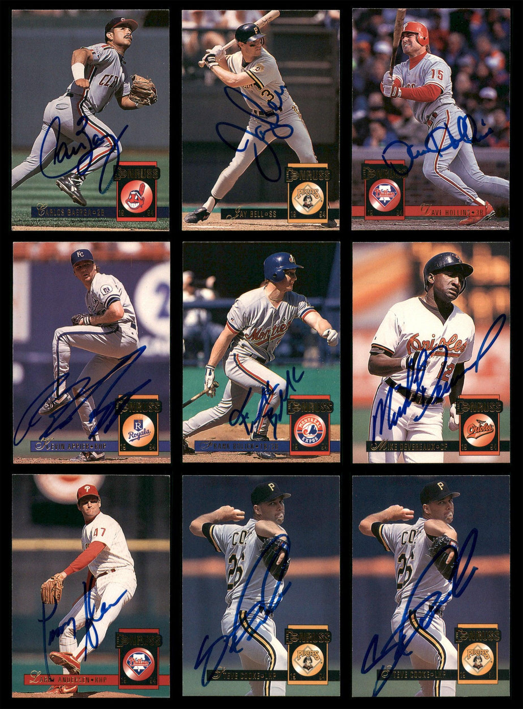 1994 Donruss Baseball Autographed Cards Lot Of 85 SKU #185535
