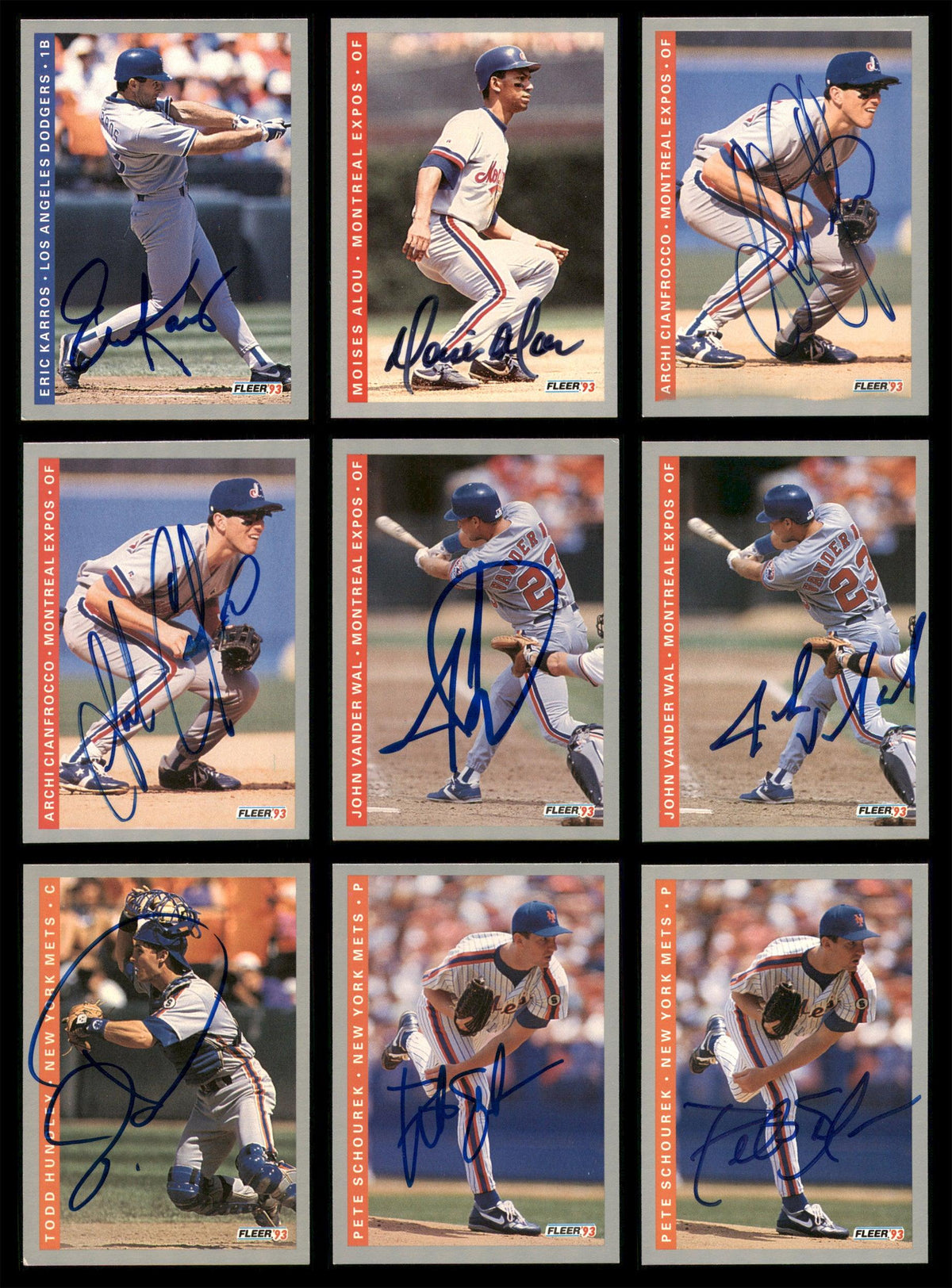 1993 Fleer Baseball Autographed Cards Lot Of 43 SKU #185543