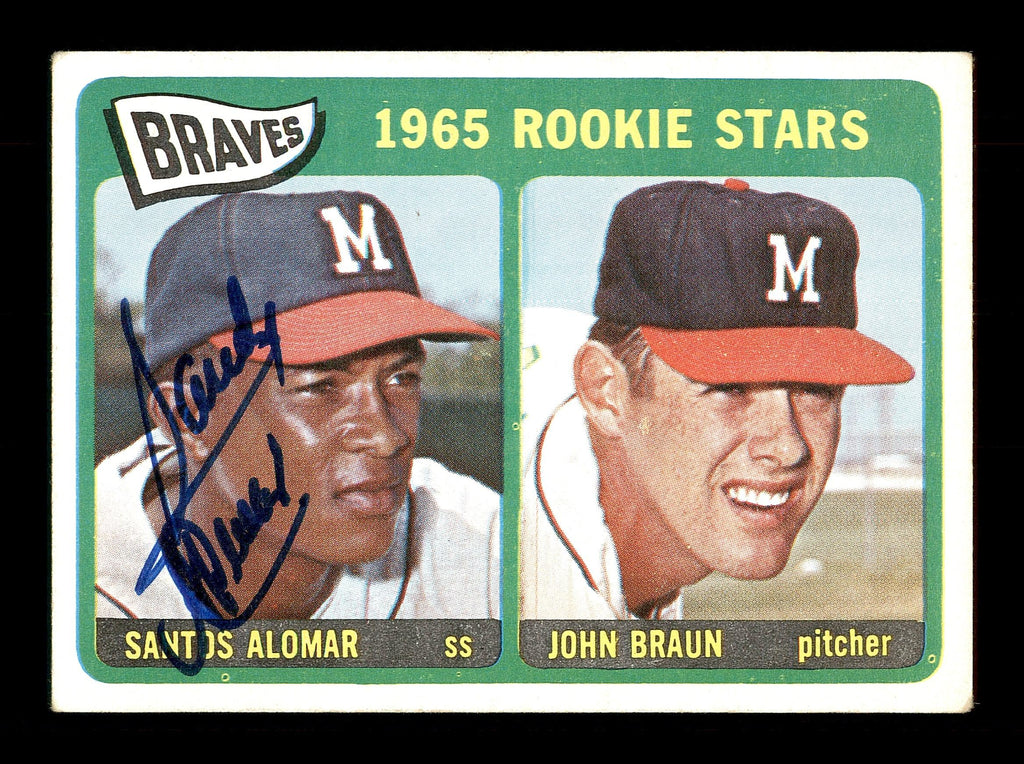 Sandy Alomar Sr. Autographed 1965 Topps Rookie Card #82 Milwaukee Braves SKU #170403