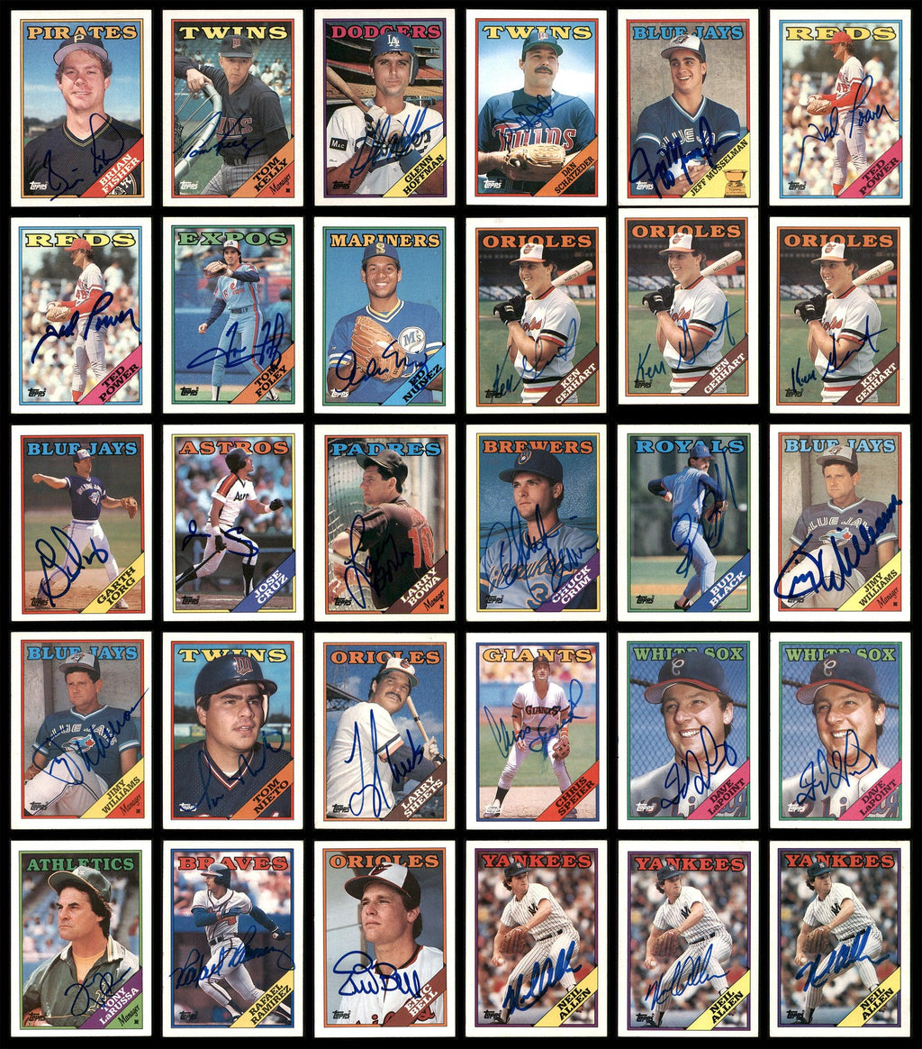 1988 Topps Baseball Autographed Cards Lot Of 112 SKU #185552