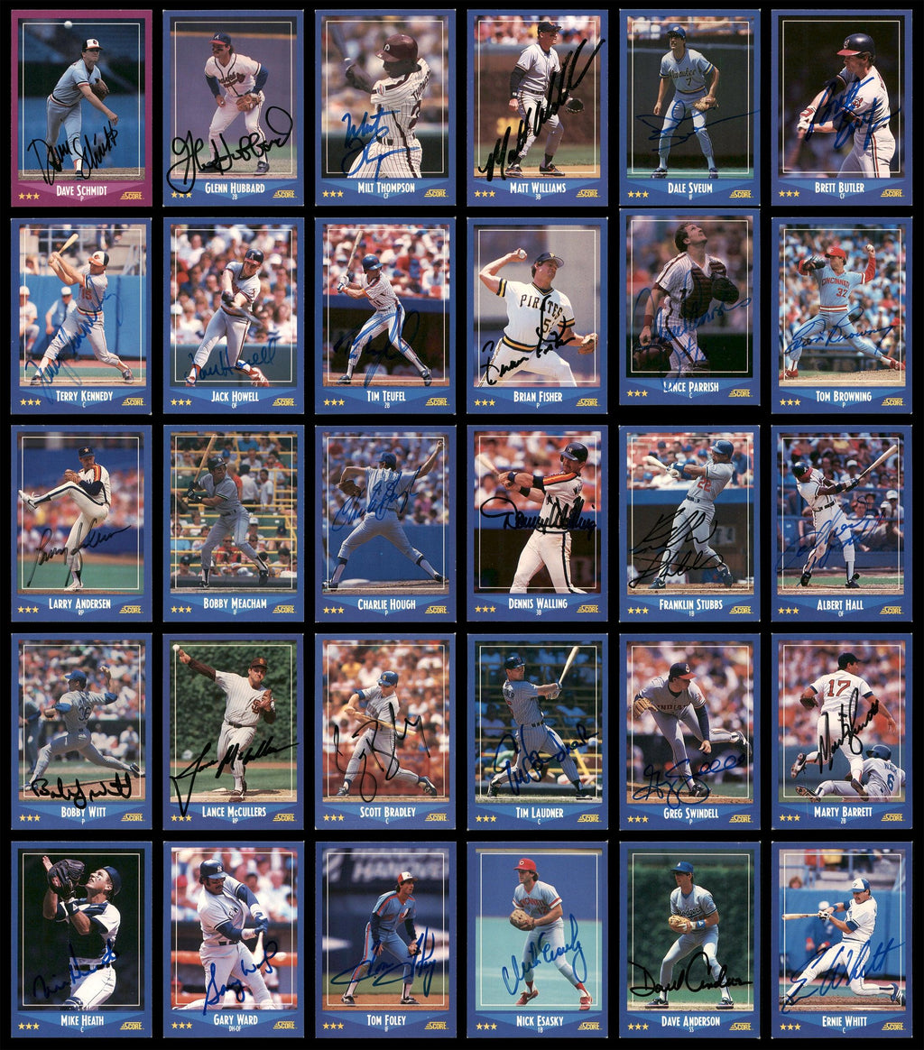 1988 Score Baseball Autographed Cards 279 Count Lot Starter Set All Different SKU #189793