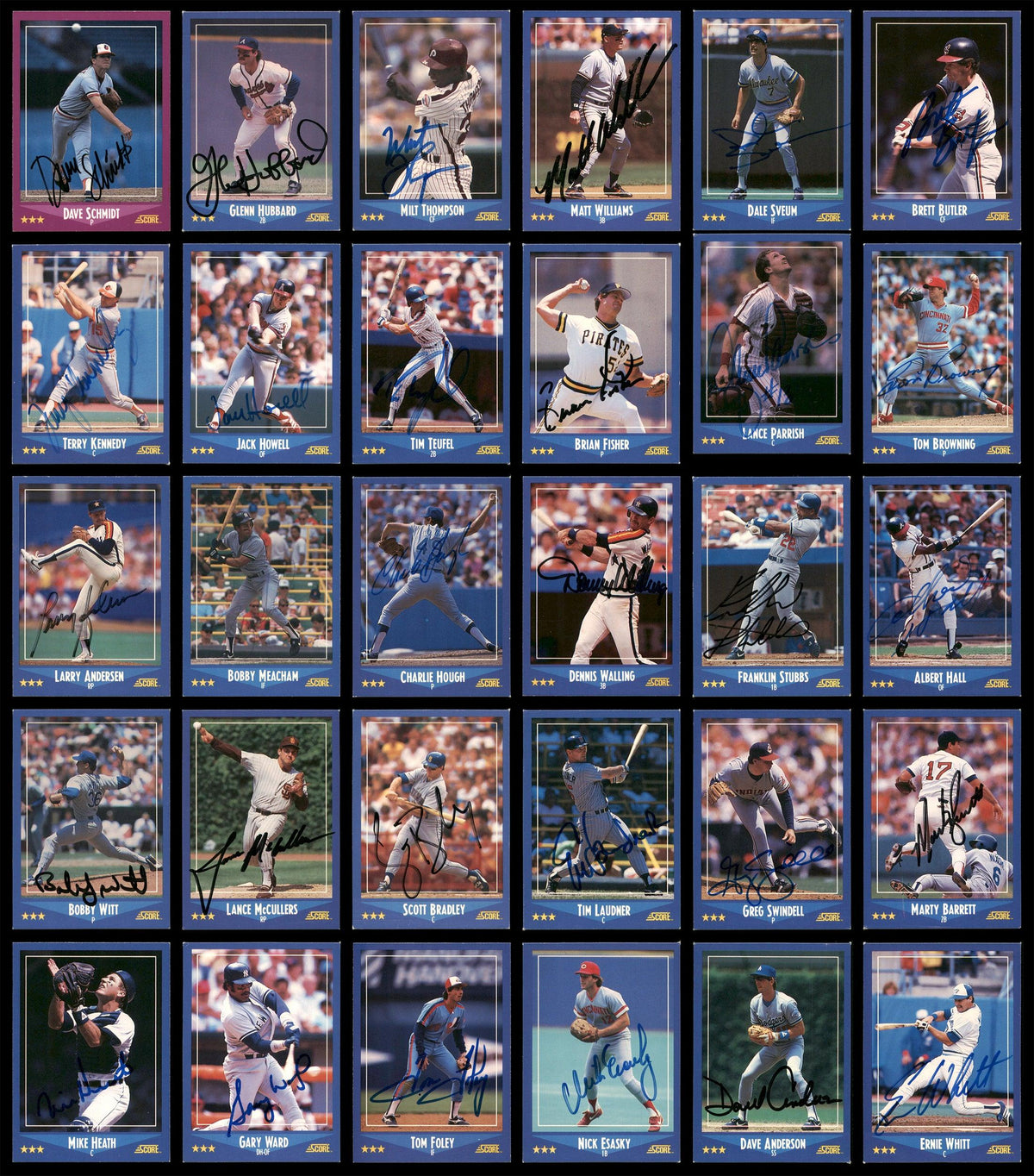 1988 Score Baseball Autographed Cards 279 Count Lot Starter Set All Different SKU #189793