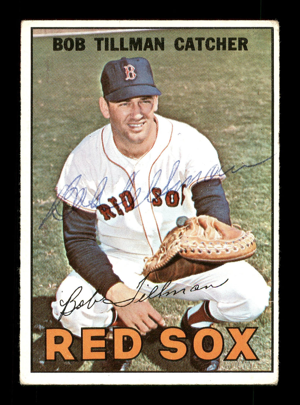 Bob Tillman Autographed 1967 Topps Card #36 Boston Red Sox SKU #170755