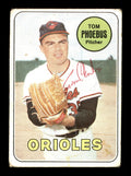 Tom Phoebus Autographed 1969 Topps Card #185 Baltimore Orioles SKU #171002