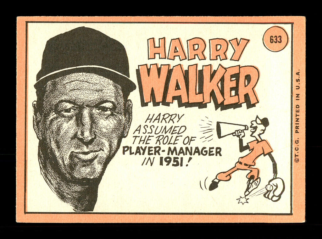 Harry Walker Autographed 1969 Topps Card #633 Houston Astros SKU #171149