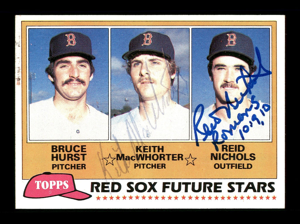 Keith MacWhorter & Reid Nichols Autographed 1981 Topps Rookie Card #689 Boston Red Sox SKU #166426