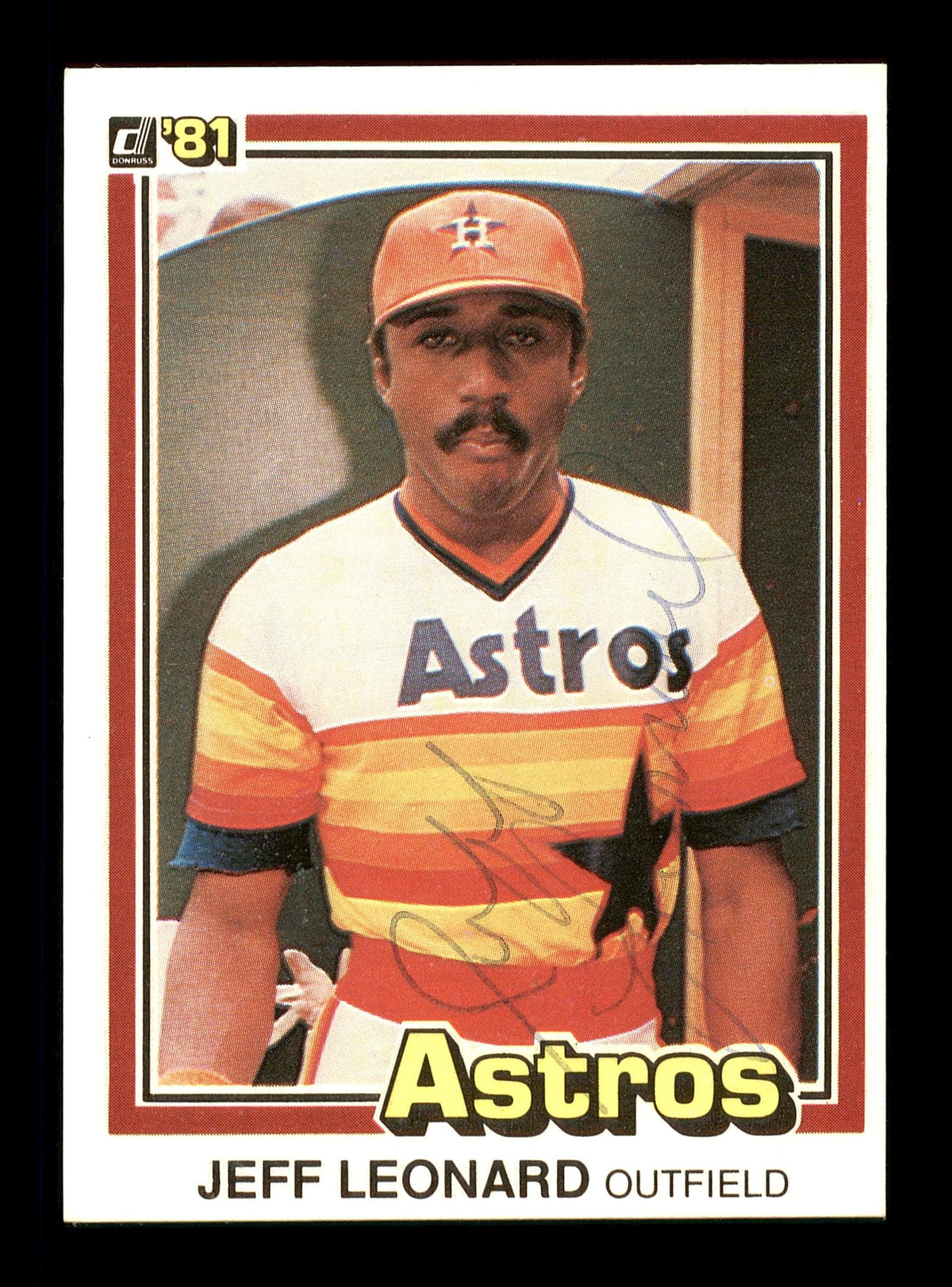 Jeffrey Leonard Autographed 1981 Donruss Card #264 Houston Astros SKU #166484