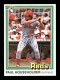 Paul Householder Autographed 1981 Donruss Rookie Card #303 Cincinnati Reds SKU #166489