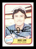 Mike Lum Autographed 1981 Fleer Card #258 Atlanta Braves SKU #166539