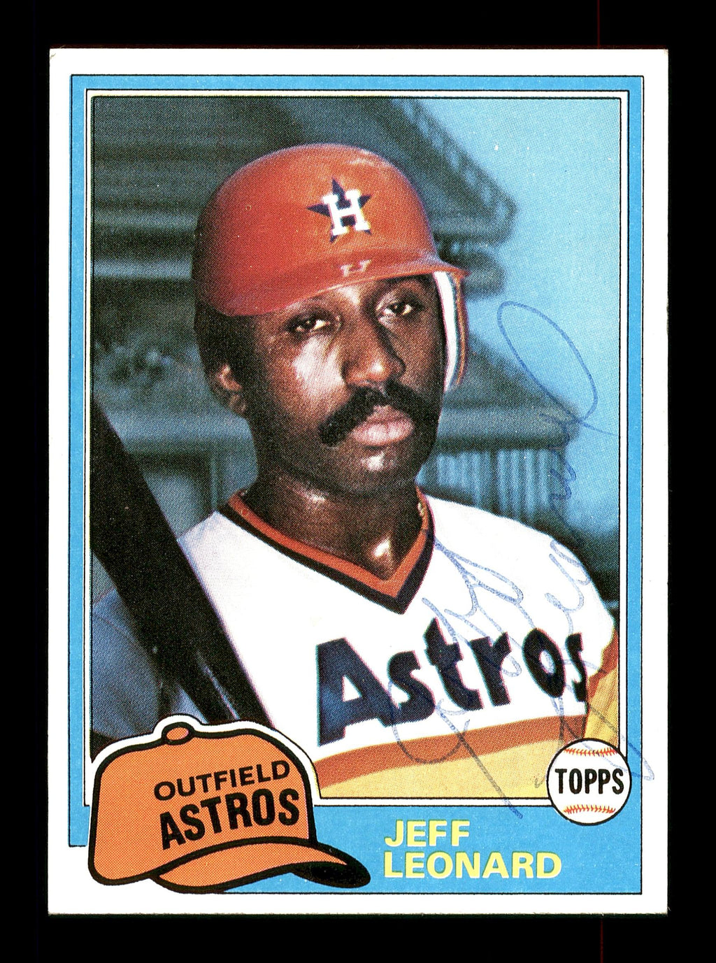 Jeffrey Leonard Autographed 1981 Topps Card #469 Houston Astros SKU #166576