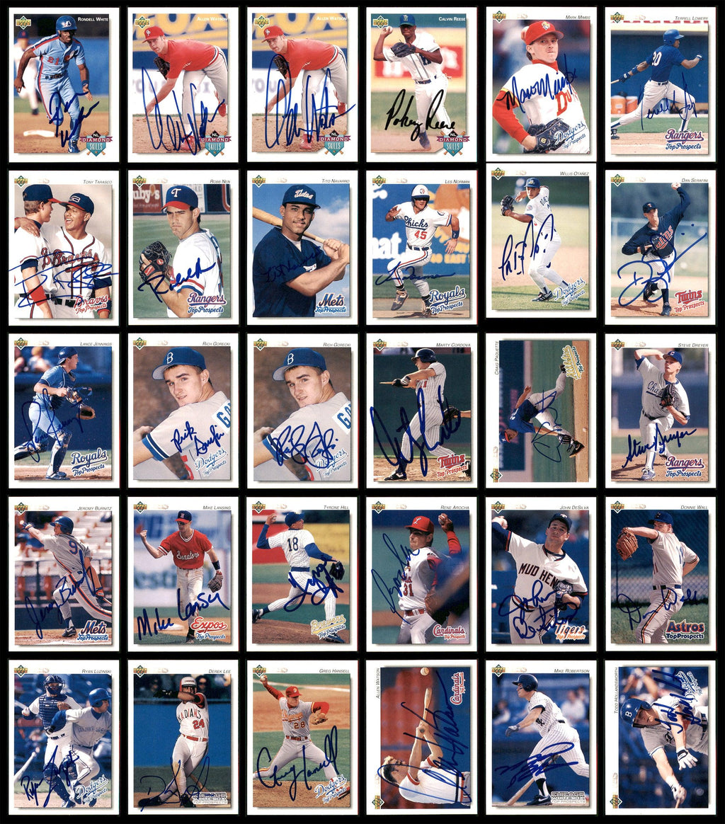 1992 Upper Deck Minor League Baseball Autographed Cards Lot Of 123 SKU #185572