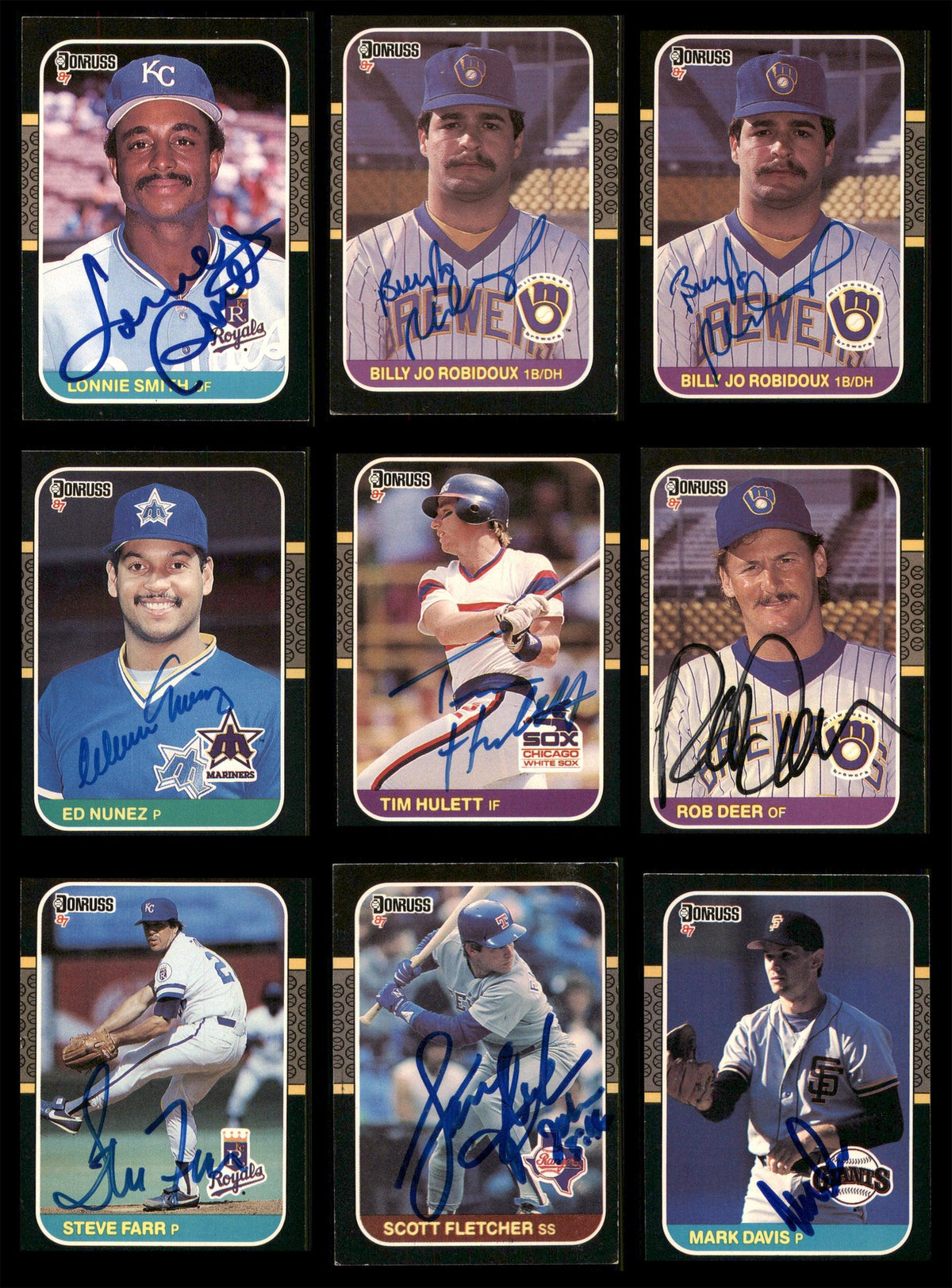 1987 Donruss Baseball Autographed Cards Lot Of 56 SKU #185579